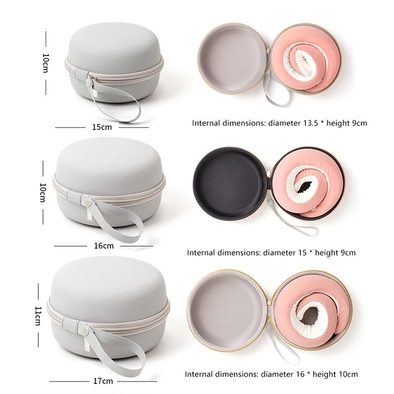 U Type Neck Pillow Case Storage Bag Memory Foam Pillow Box Cervical Vertebra Pillow Cover Travel Porable Camping EVA Carry Pouch