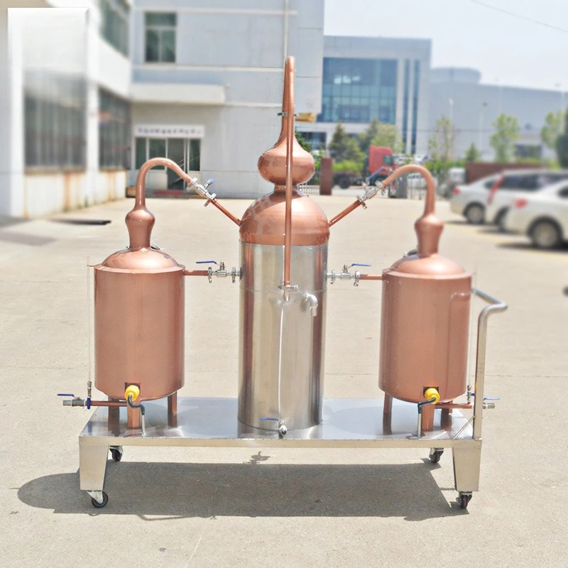 Copper Distillation Machine 100L Brandy Distiller Wine Fruit Wine Making Equipment