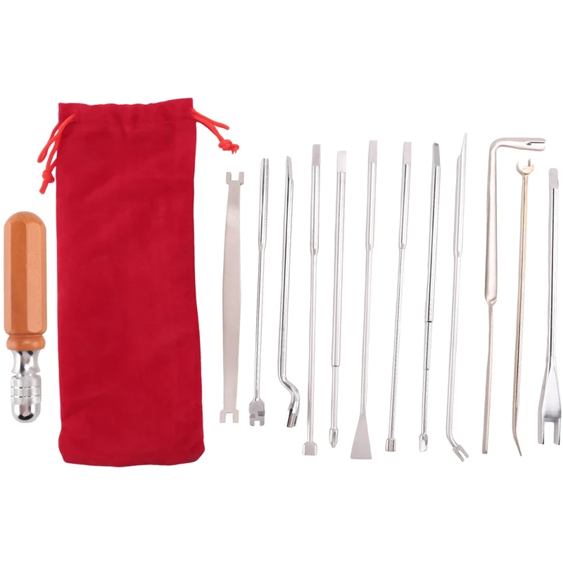 

A57T 13Pcs Piano Tuning Tool Piano Tuning Maintenance Tool Piano Tuning Tool Kit with Tuning Wrench
