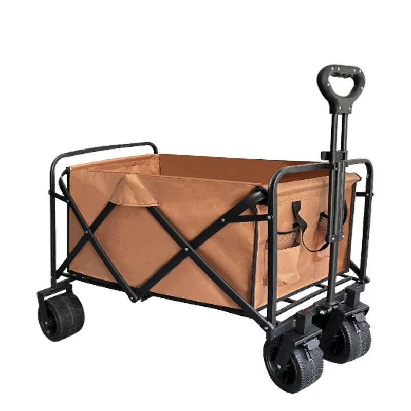 

Large capacity heightened and deepened camping cart, foldable trolley camping cart