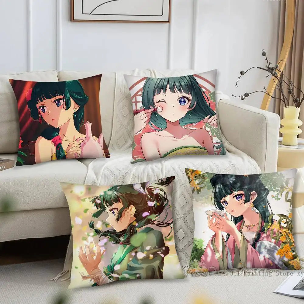 Maomao Animation The Apothecary Diaries Pillow Case Fashion Square Pillowcase Bedroom Sofa Room Ins Decoration Leisure