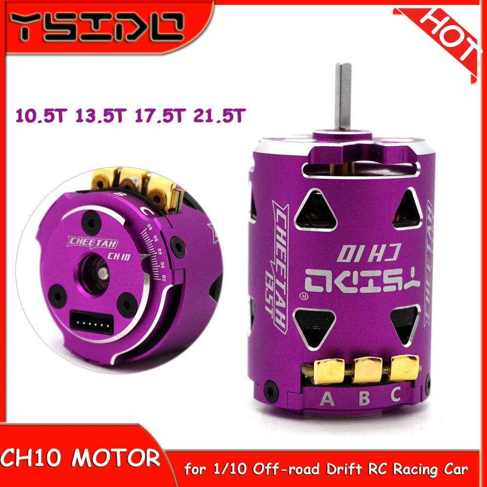 

CH10 540 10.5T/13.5T/17.5T/21.5T Sensored Brushless Motor for 1/10 Off-road On-road Drift Climbing Crawler RC Racing Car Parts