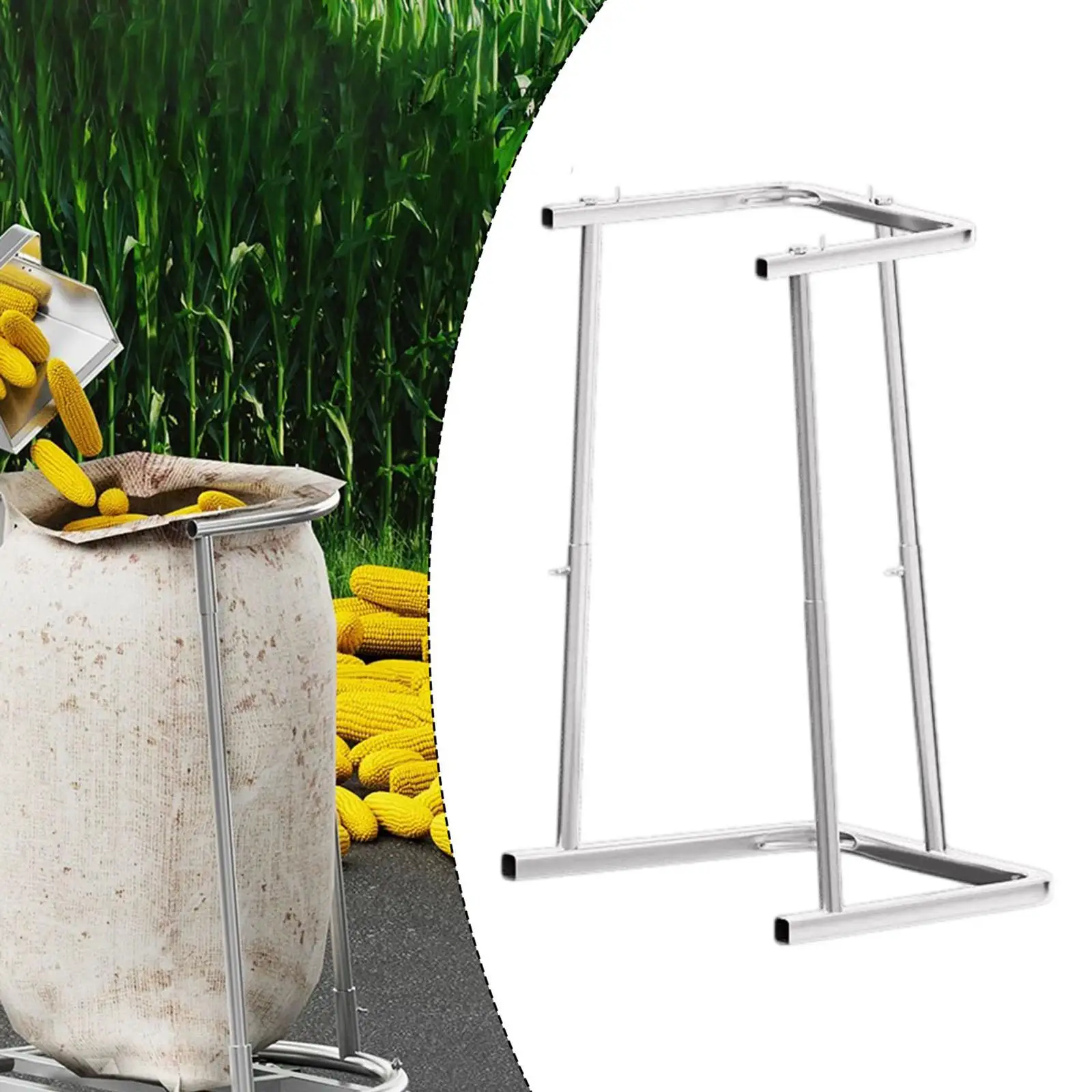 

Garden Trash Bag Holder Heavy Duty Adjustable Support Shelf for Large Bags Leaves and Outdoor Storage for Camping