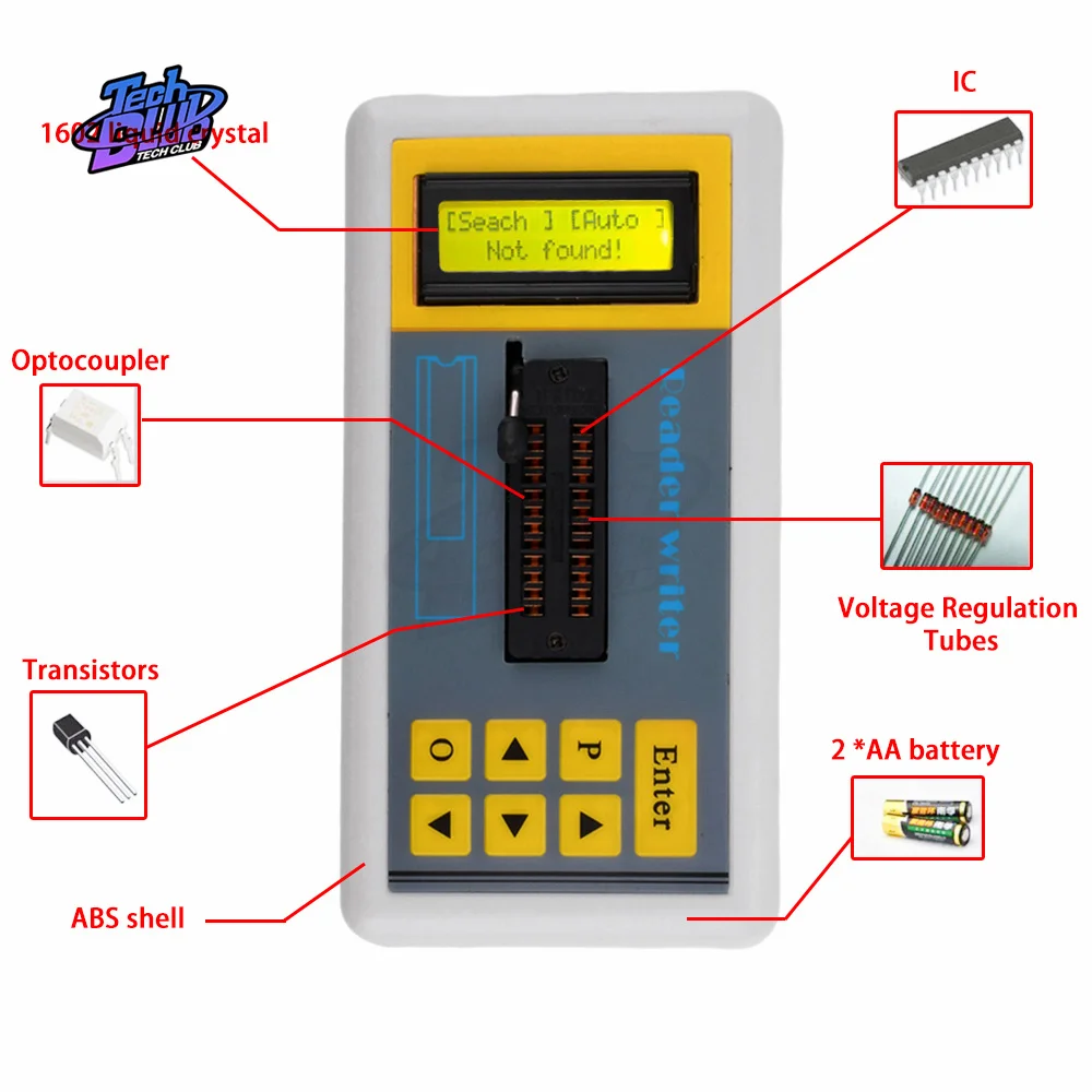 Integrated Circuit IC Chip Tester Transistor Optocoupler Operational Amplifier Regulator Tube Automatic Device  Measuring Tool