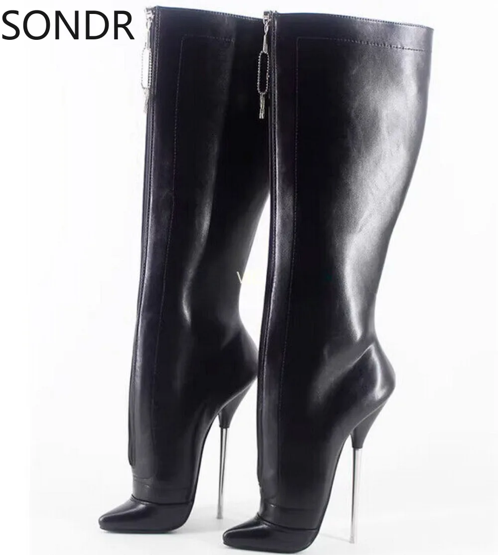 Wonder New Style Ballet Boots Stiletto Heel Clubwear Party Zip Fetish Boots