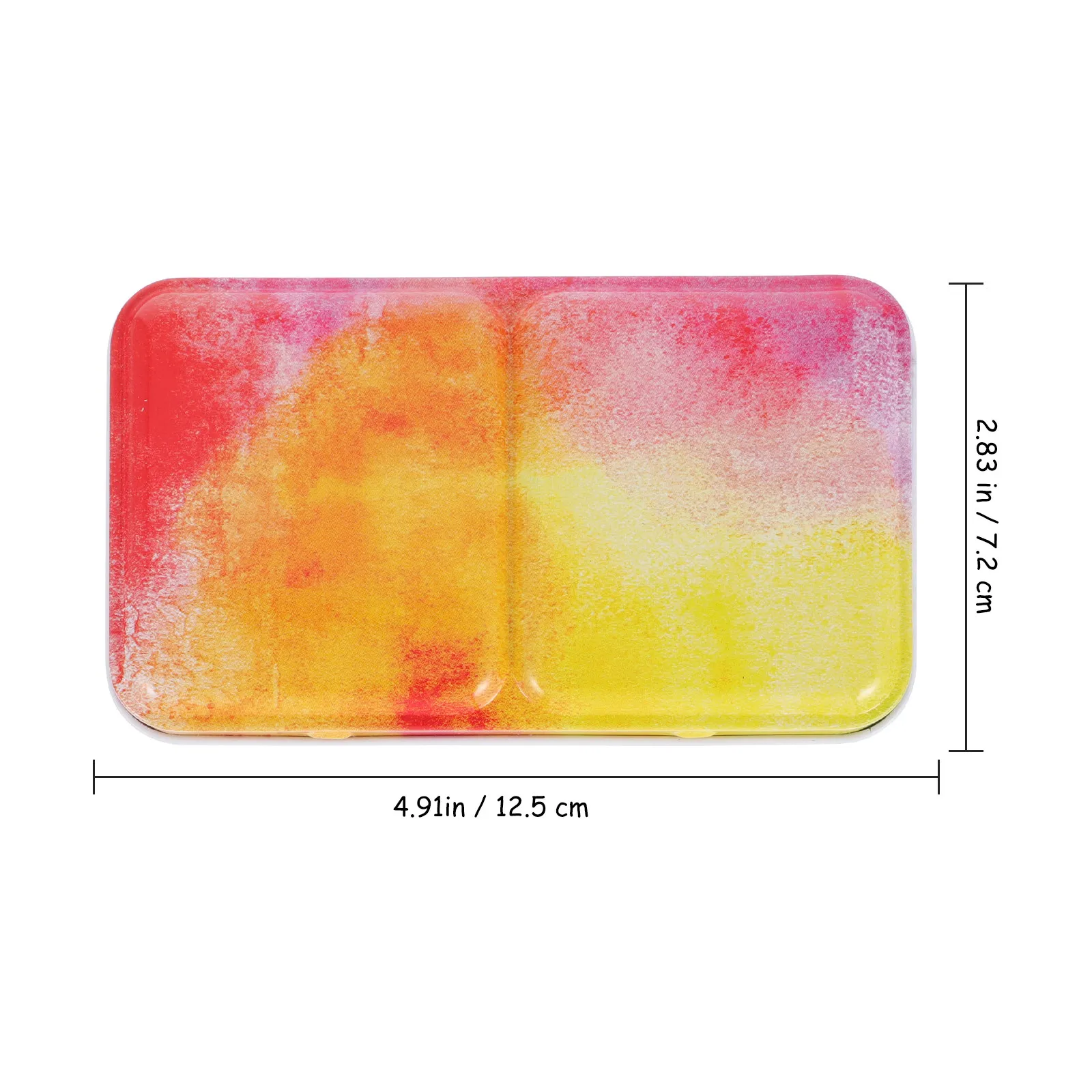 1Set Watercolor Sub-Packing Box Heavy Duty Iron Construction Plastic Compartments Easy Clean Compact Size Ideal for Travel