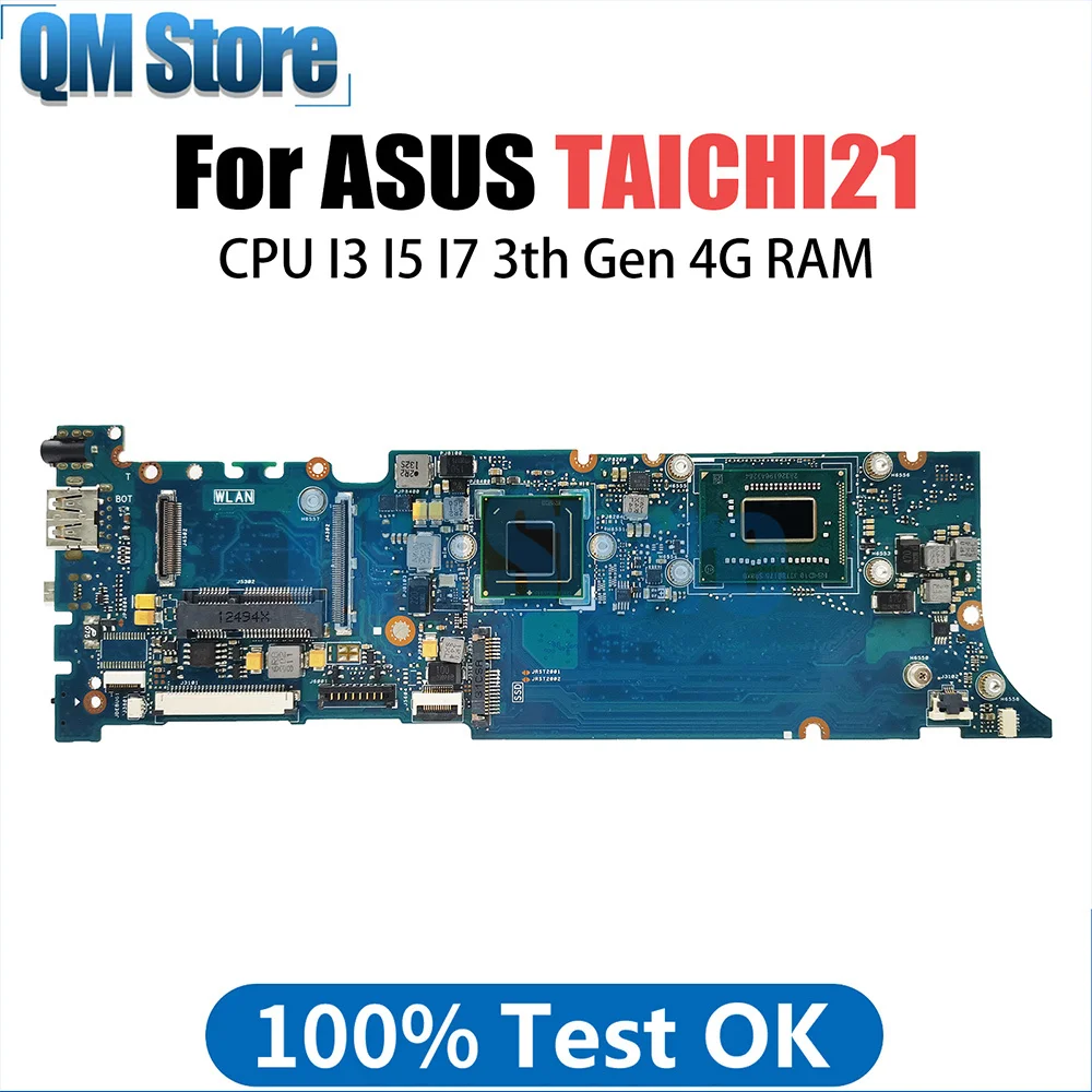 

Notebook TAICHI21 Mainboard For ASUS TAICHI 21 Laptop Motherboard With I3-3217U CPU 4GB RAM