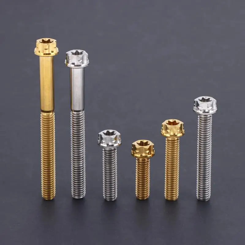 Rustproof M6 Titanium Bolts with Hexagon Flange Perfect for Bike Motorcycle Car Use