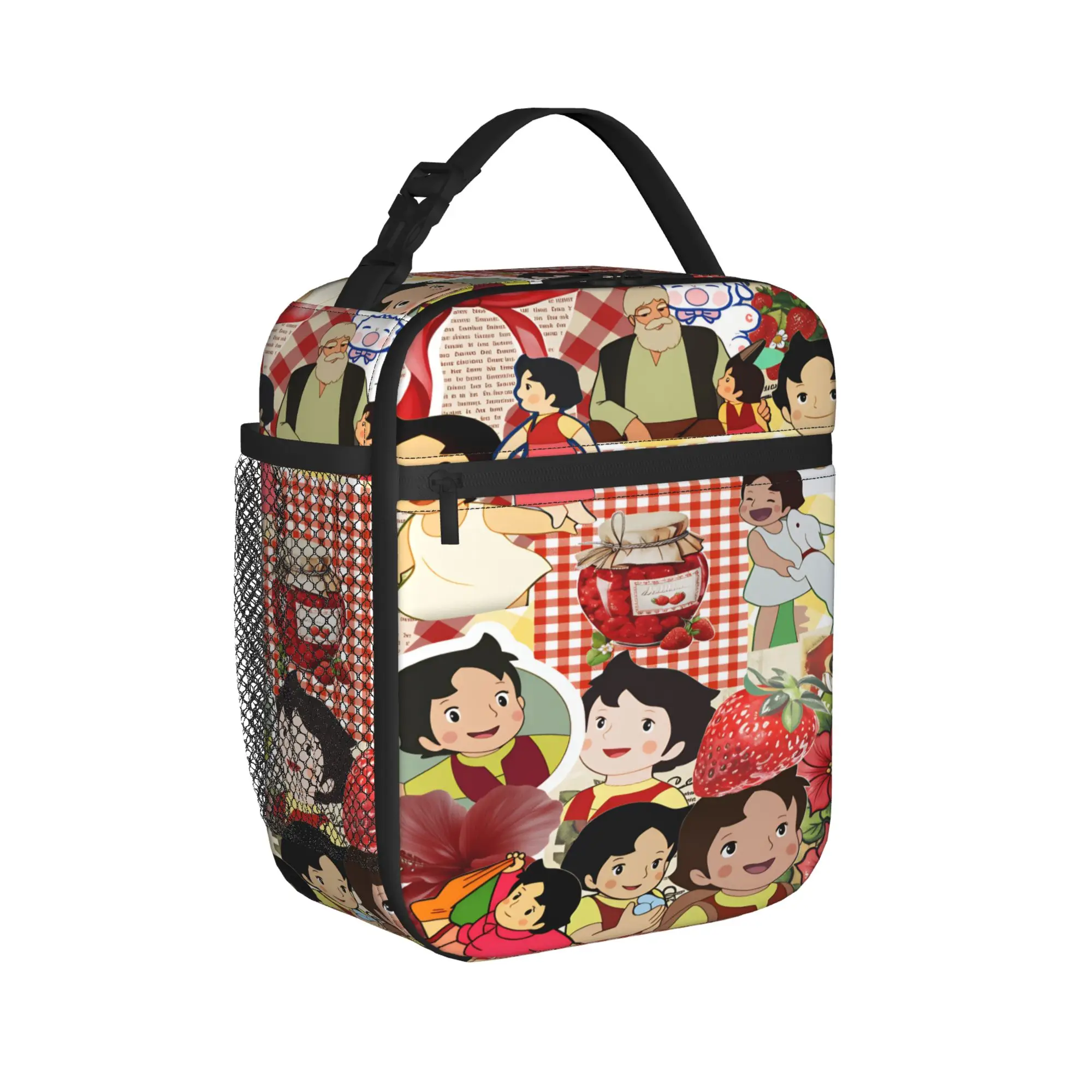 Happy Heidi Lunch Bag  Cute Lunch Box For Unisex Picnic Portable Cooler Bag Waterproof Custom Thermal Tote Handbags