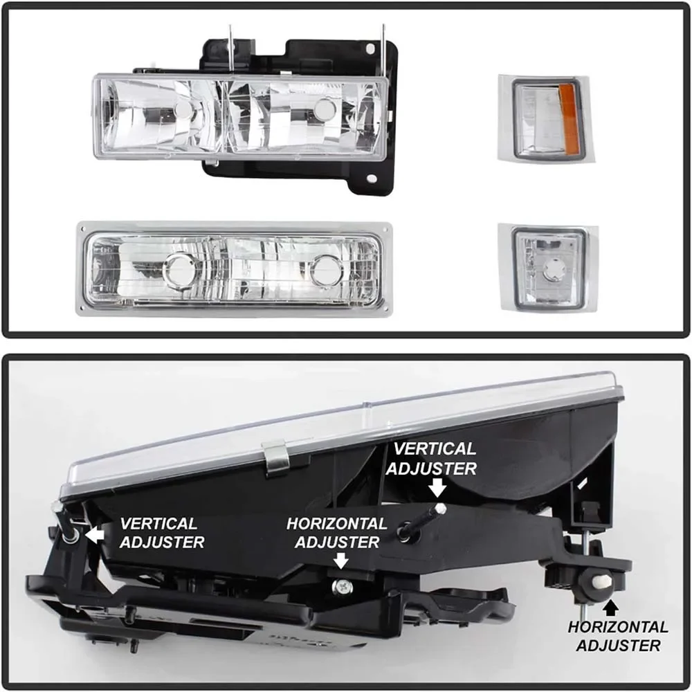 Headlight Head Light for Chevrolet Chevy C/K 1500 2500 3500 1994 1995 1996 1997 1998 1999 Without Light