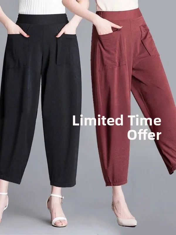 Sommer Dünne Neue frauen Casual Hosen Lose Karotte affe Laterne Hosen Hohe Taille Neun Punkte Harlan Hosen Polyester Faser