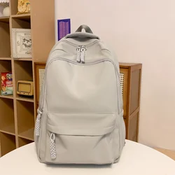 Nylon Solid Simple Classic Backpack Large Capacity Water Repellent Casual Backpack for Women 2024 High Quality Schoolbags