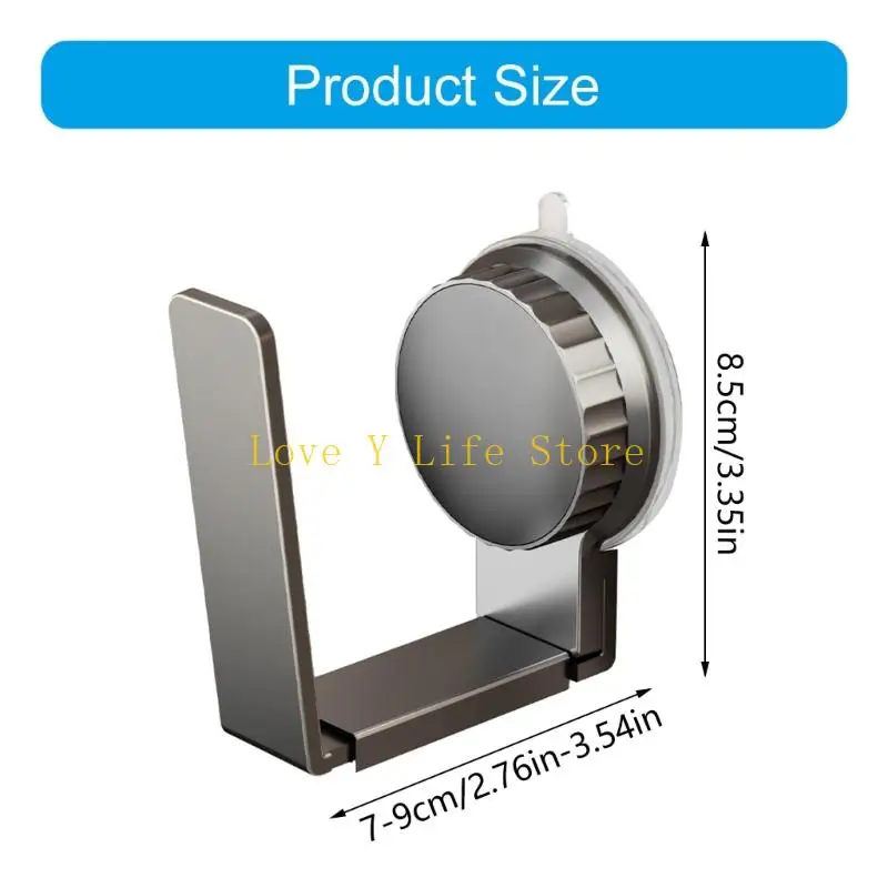 L74C Space Saving Suction Cup Cookware Lid Cutting Board Adjustable Wall Rack 2pcs