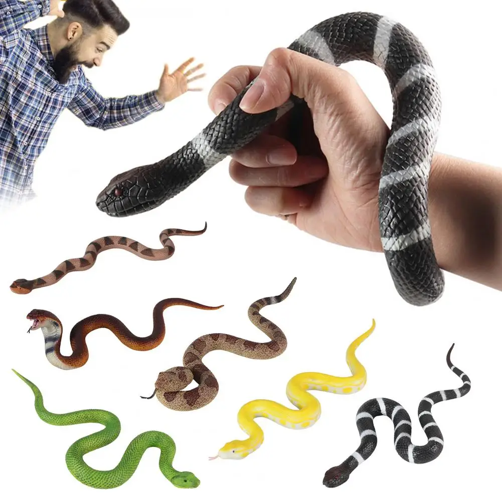 Bird Scare Snake Realistic Fake Snake Toy Soft Tpr Snake Model Scare Squirrels Birds Halloween Party Prop Gag Gift for Kids