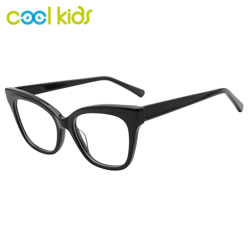 

Женские оптические очки COOLKIDS с плоскими линзами в форме кошачьего глаза WD1305, прозрачная цветная оправа, женские очки