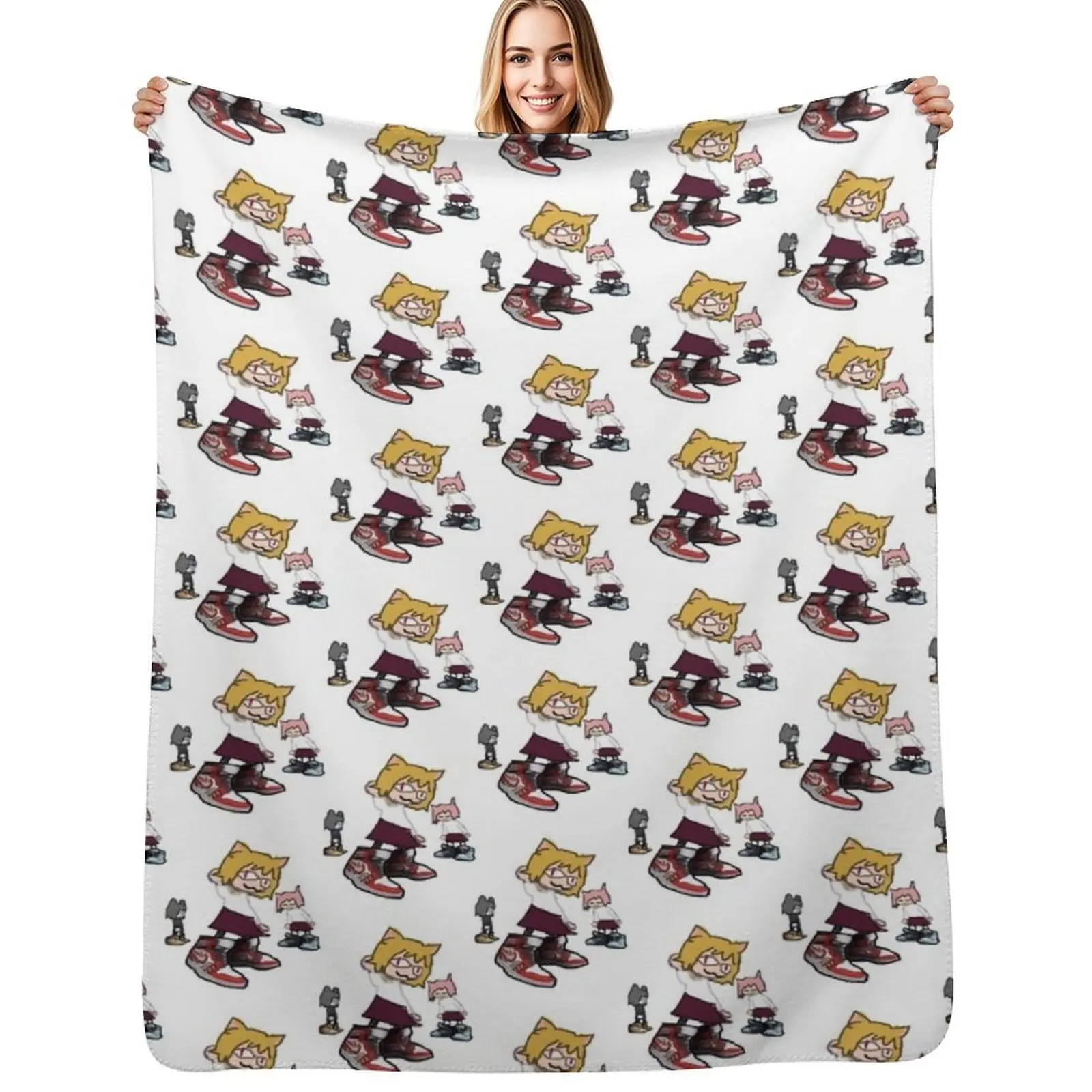 Neco arc drip Throw Blanket Luxury Throw manga Plush valentine gift ideas Tourist Sofa Blankets