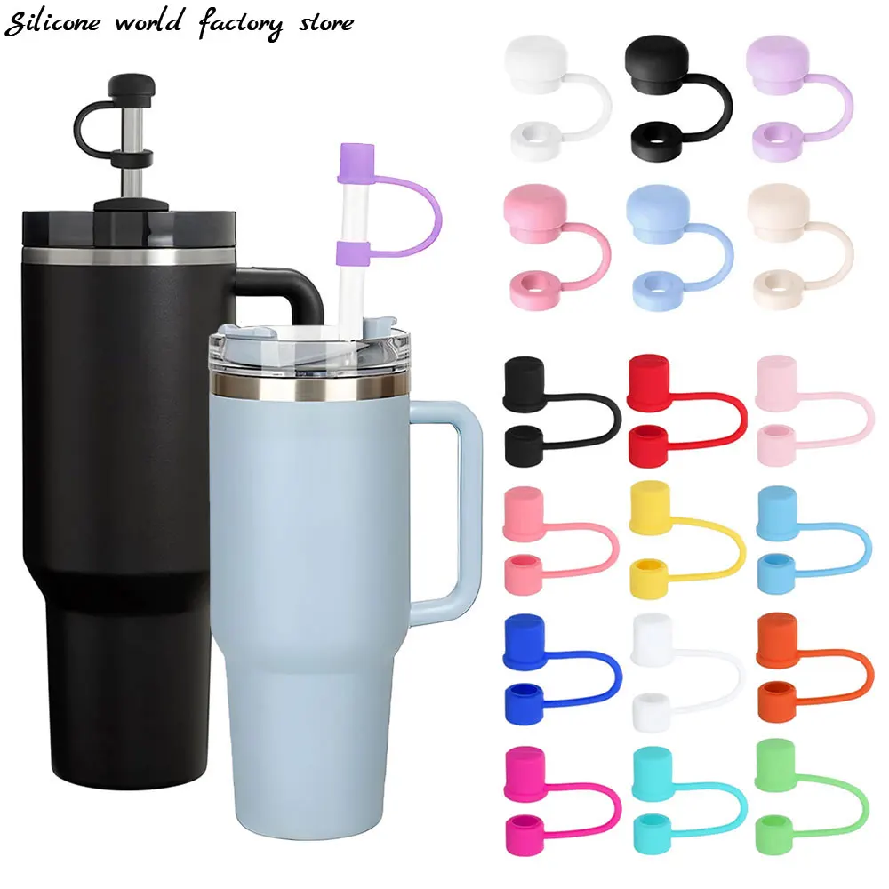 

SW 10mm Silicone Straw Covers Cap Reusable Straw Toppers For Stanley Cup Leak-Proof Dust Proof Straws Cover Tumbler Accessories