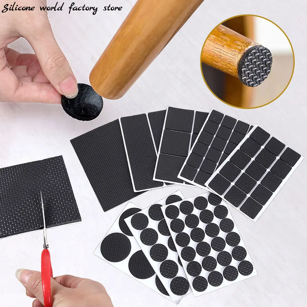 SW DIY Self Adhesive Furniture Leg Feet Protector Pad Mute Mat Table Chair Leg Pads Anti Slip Scratch Shock-absorbing Pad Bumper