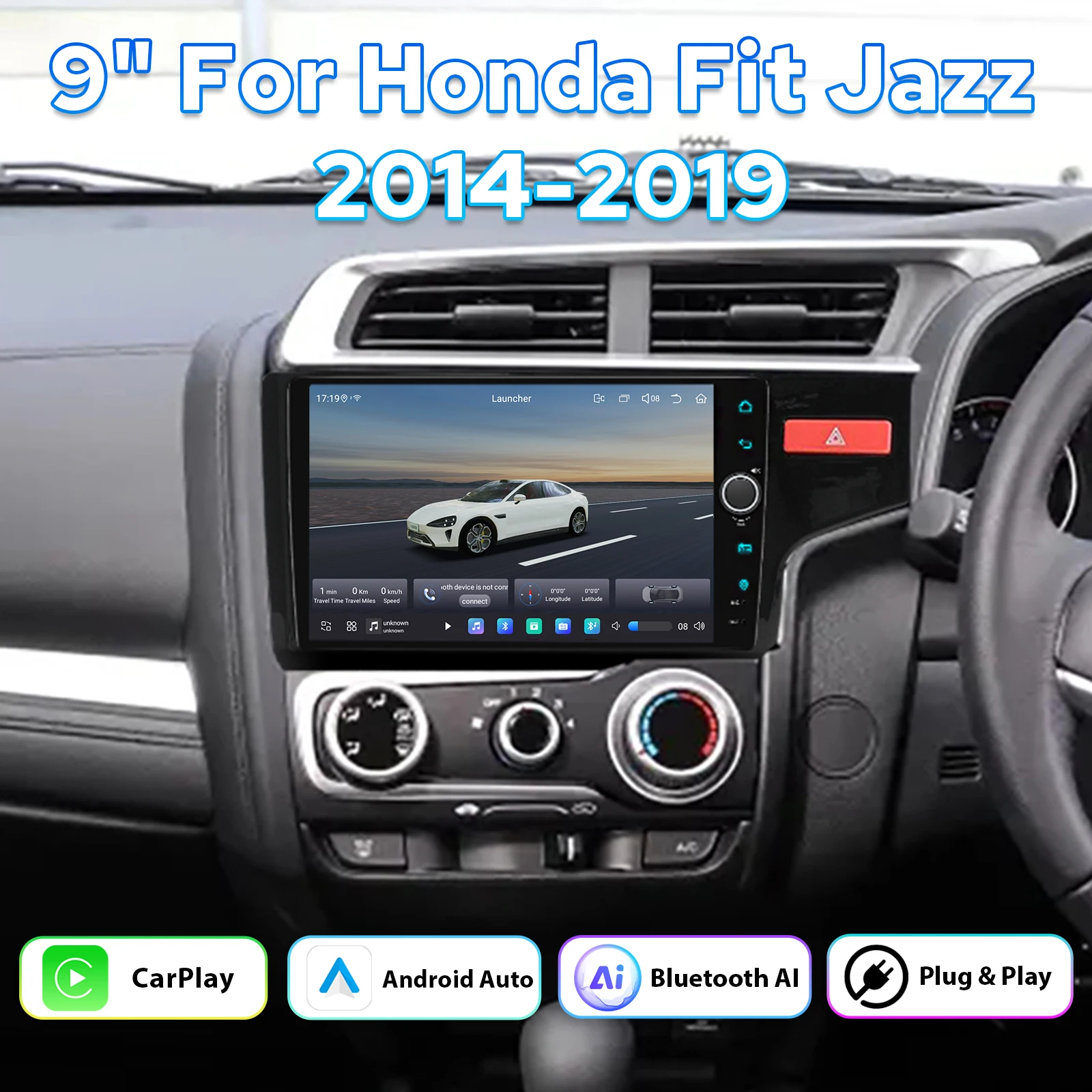 JOYING JOYING 9''Android Car Radio For Honda Fit Jazz RHD 2014-2019 GPS Navigation Autoradio Multimedia Video Player Head Unit Carplay - Aliexpress Deal