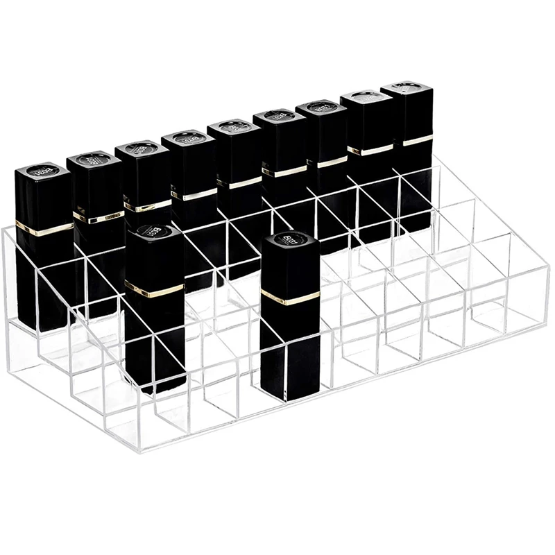 New 36 Grid Transparent Acrylic Lipstick Storage Rack Cosmetic Display Rack