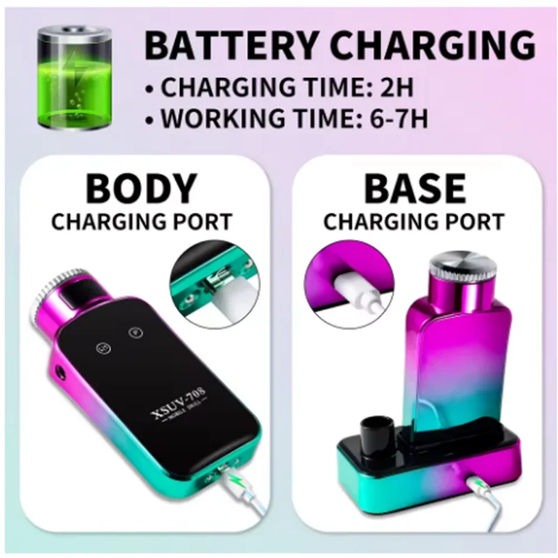 45000 دورة في الدقيقة الكهربائية مسمار الحفر آلة تلميع الأظافر منخفضة الضوضاء آلة تلميع الأظافر ملف مجموعة مناسبة لصالونات الأظافر المنزلية