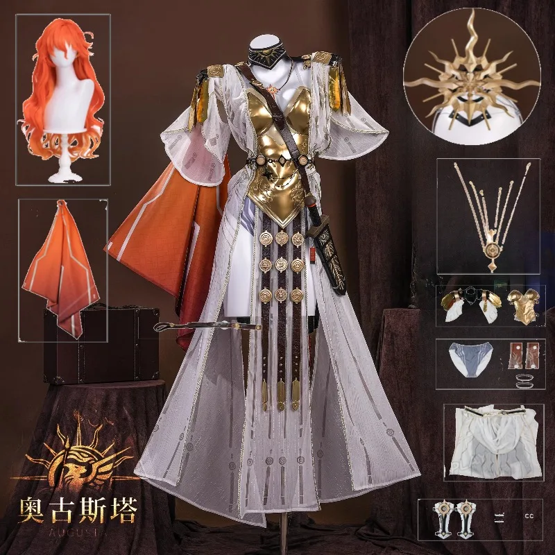 

Anime Game Character Augusta Cosplay Costume Wuthering Waves Complete Outfit Full Set for Women Halloween Cosplay