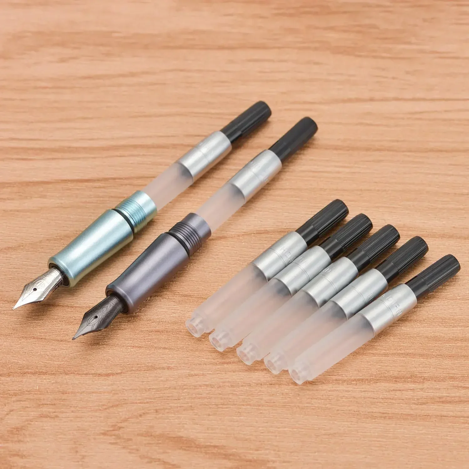 Hongdian - Convertidor de tinta para pluma estilográfica, paquete de 5, diámetro de orificio de 3,4 mm, estilo corto, compatible con mini pluma estilográfica de bolsillo M1 M2