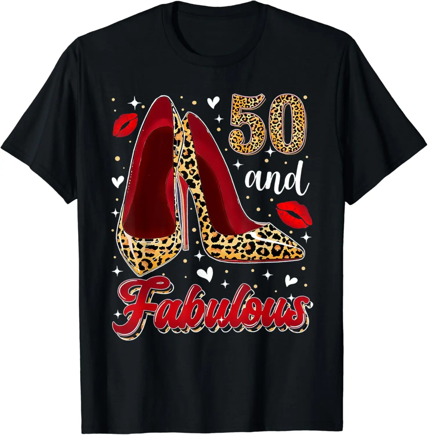 

50 and Fabulous High Heels Stepping Into My 50th Birthday T-Shirt