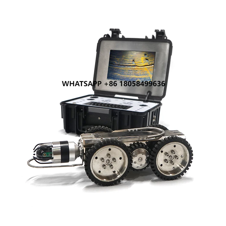 CCTV Oil Gas Pipeline Underground Sewage Pipe Network Inspection Robot Crawler Camra System With Lasr