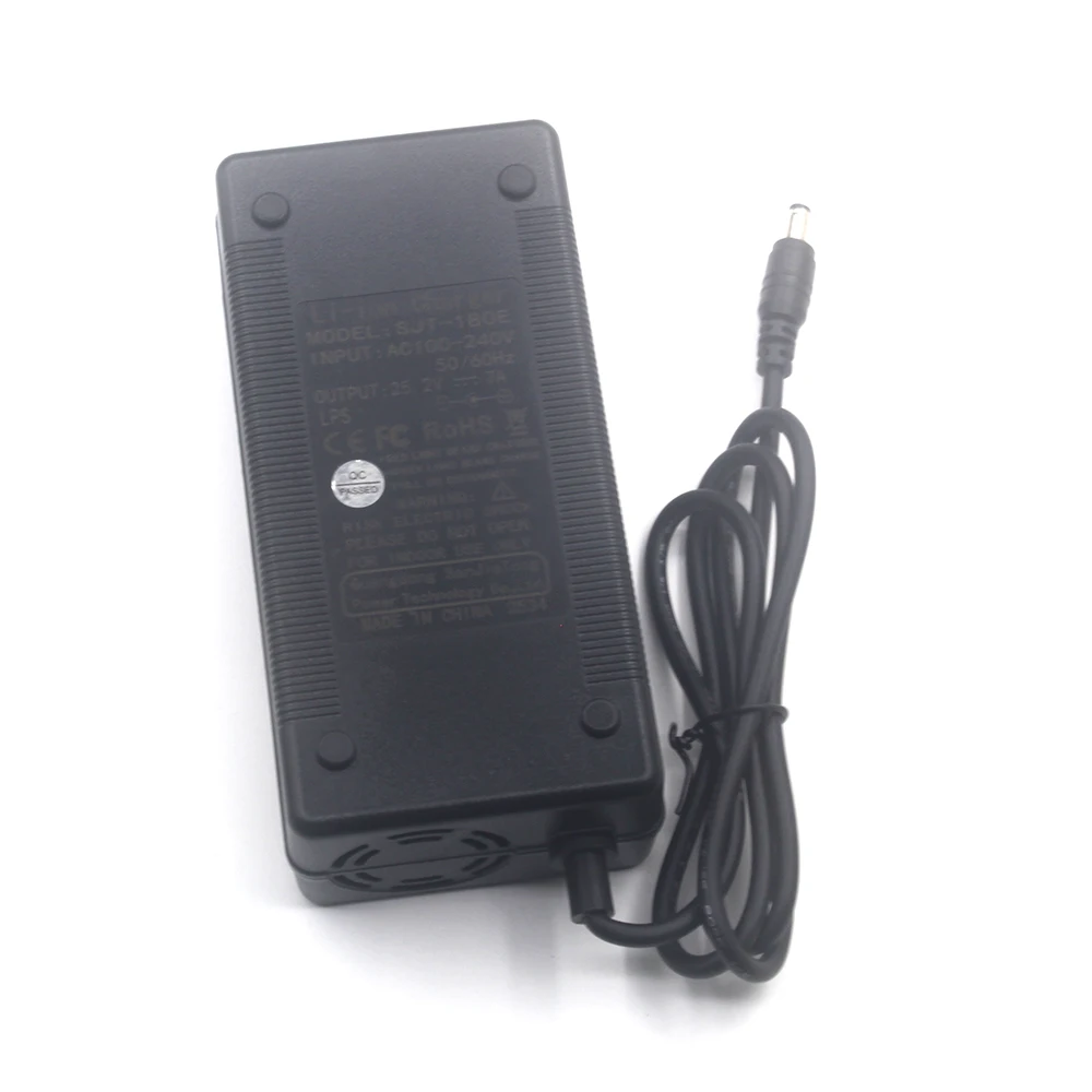 

6S 25.2V 7A Lithium Battery Charger for 21.6V 22.2V 6 Series Li-ion battery pack Charger EU/US/UK/AU Plug