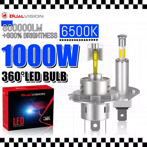 1000W 1000000LM H7 H4 H11 LED Headlight Bulb Wireless 6500K CSP H1 H8 H9 9005 9006 HB3 HB4 9012 Car Auto Diode 360 Turbo LED 12V