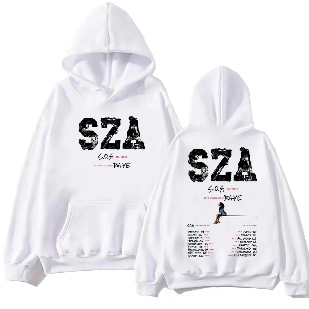 SZA Tour 2024 Hoodie Harajuku Hip Hop Pullover Tops Sweatshirt Fans Gift Tops