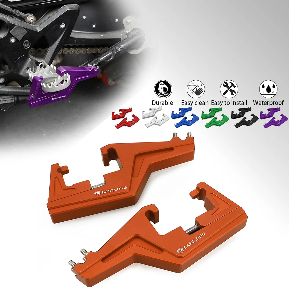 Motorcycle TE 150 250 300 Front Passenger Footpegs Extensions For Husqvarna FE 250 FE 350 FE 450 FE 501 2017 - 2024 Accessories