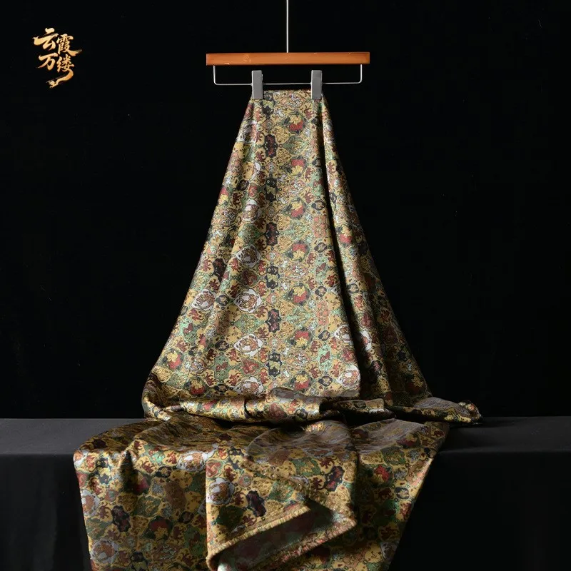 Embroidered jacquard fabric brocade traditional Chinese style cheongsam ethnic clothing design