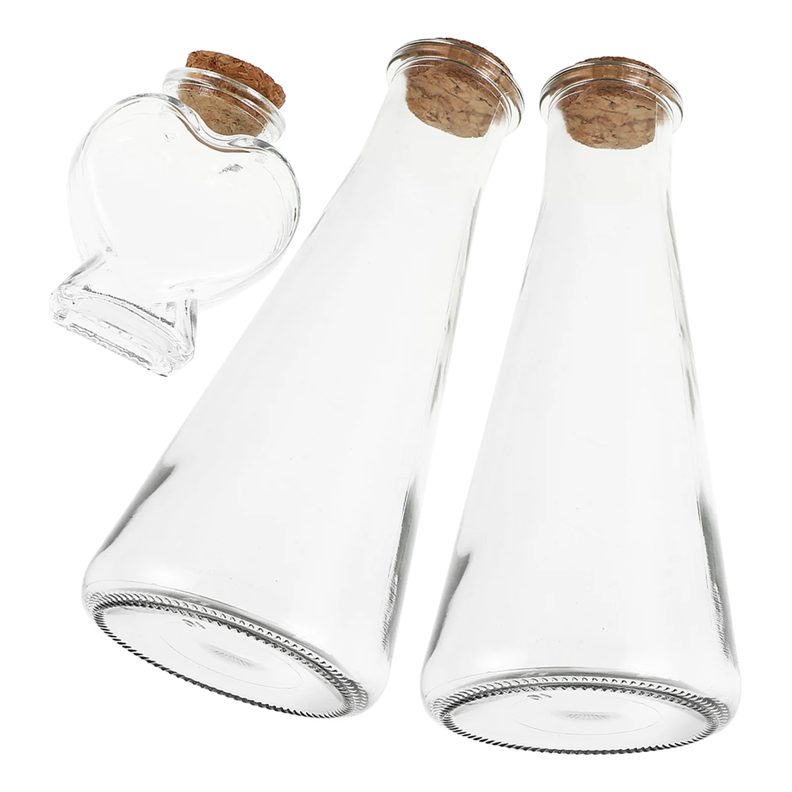 

3 Pcs Sand Ceremony Bottle Set Decorative Glass Bottles Vial Storage Mini Empty