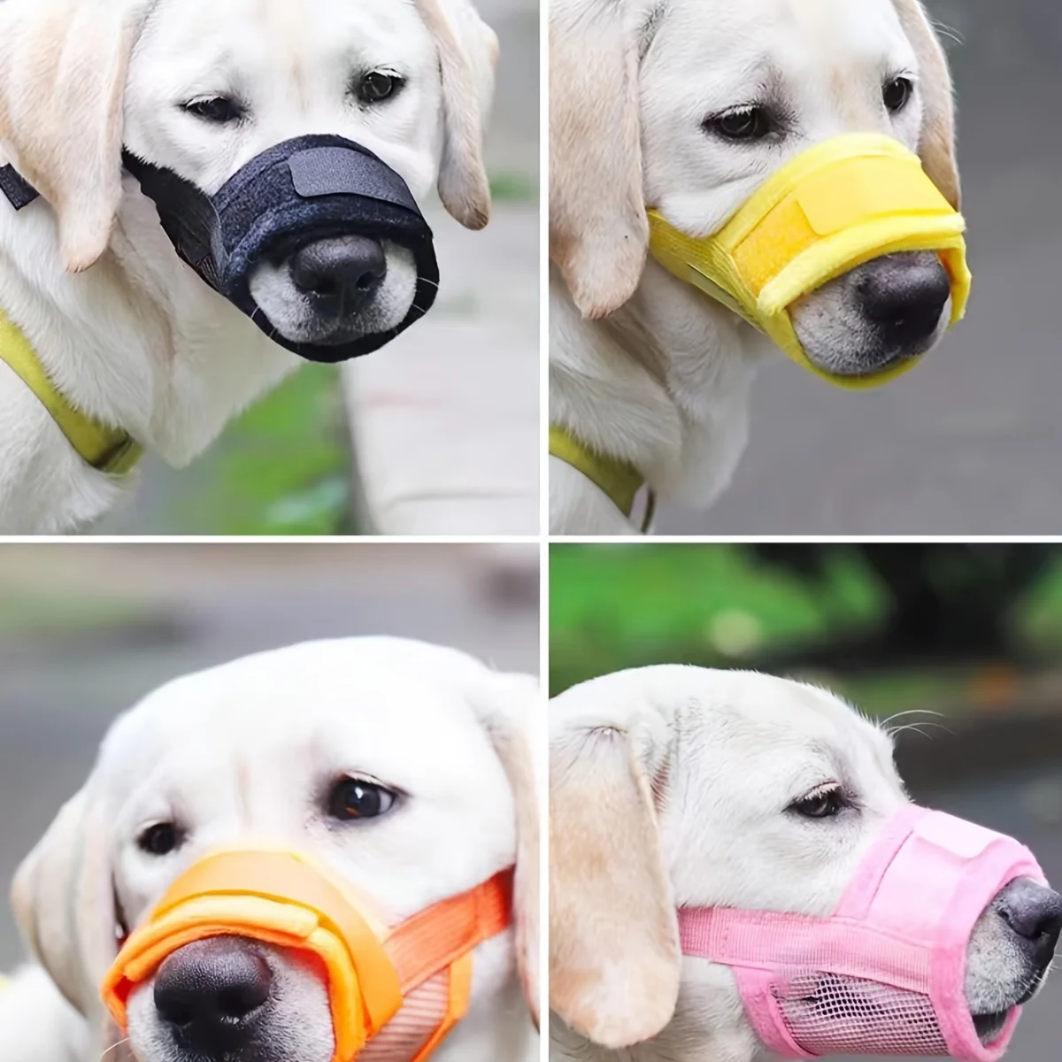 Soft Breathable Dog Muzzle - Anti-Biting & Anti-Barking - Adjustable Straps for Custom Fit - Secure Pet Mouth Cover