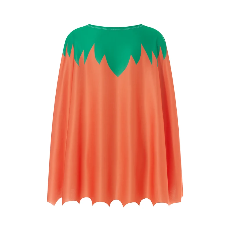 Spooky Pumpkin Witch Costume Halloween Cloak Cape for Kids Adults Trick-or-Treating Party Dress-up Prop and Fun