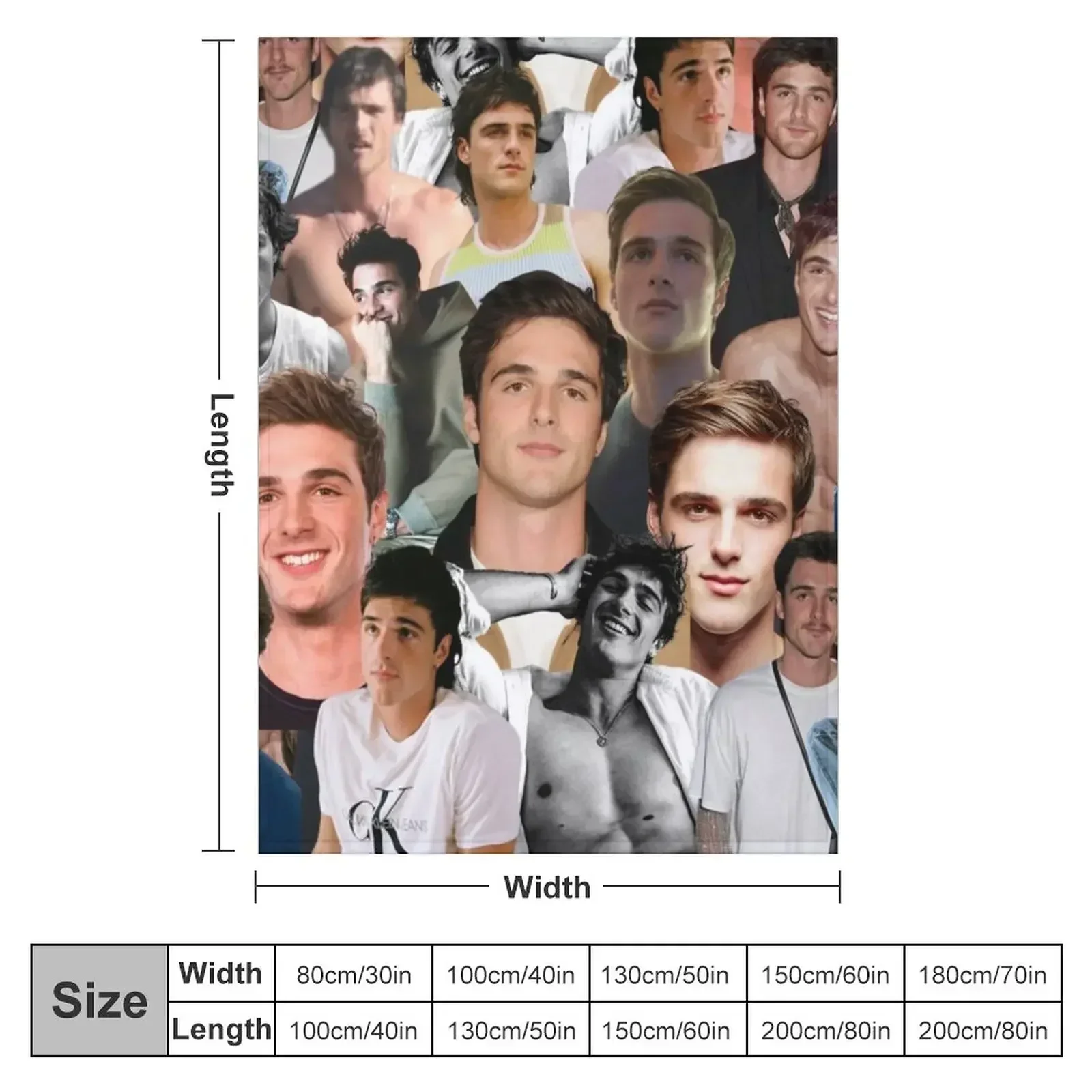 Jacob Elordi photo Collage Throw Blanket Summer Beddings Decorative Sofas Multi-Purpose christmas gifts Shaggy Blankets