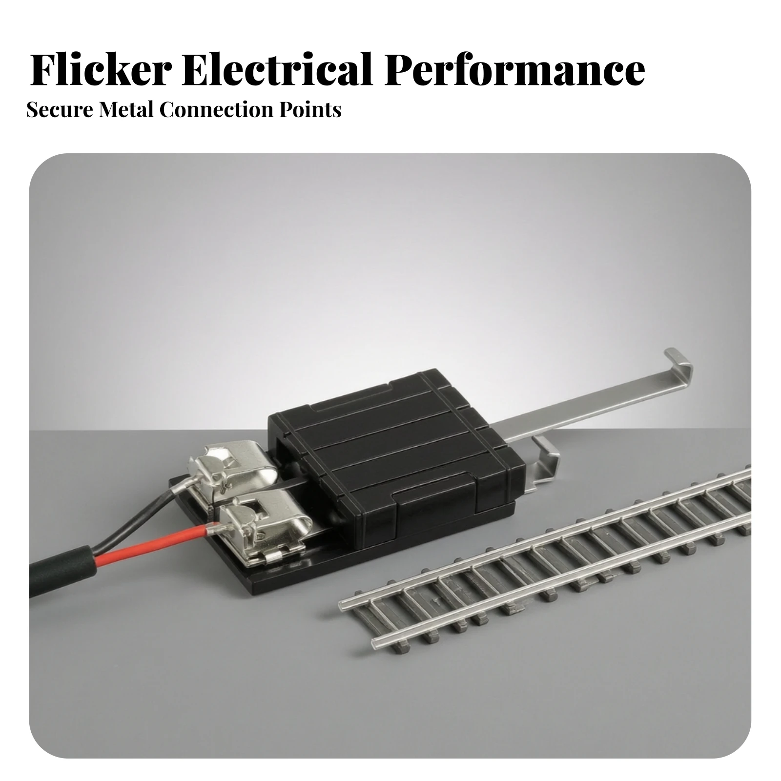 Track Power Connector with Wires Wired Model Train Track Connector Accessory Connection Wire Slim Corrosion Resistant