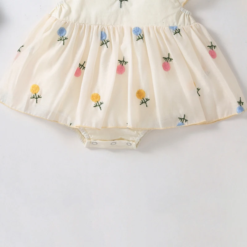 New Cute Girl\'S Fashion Dress Sweet Beach Skirt Short Sleeve Summer Baby Girl Clothes A-line Dresses Baby Clothes with Headband