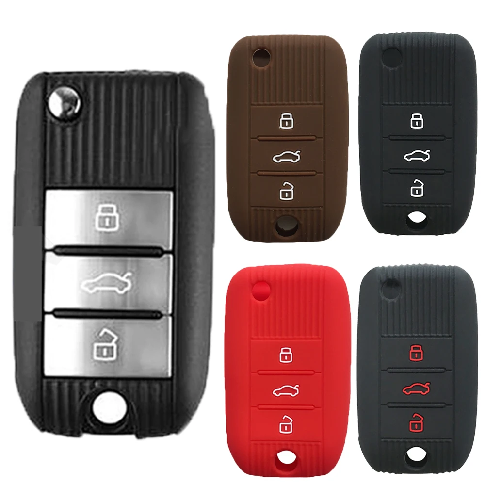 Silicone Key Case Protector For Roewe RX5 MG3 MG5 MG6 MG7 MG ZS GT GS 350 360 750 Car Flip Key Case Cover Car Accessories