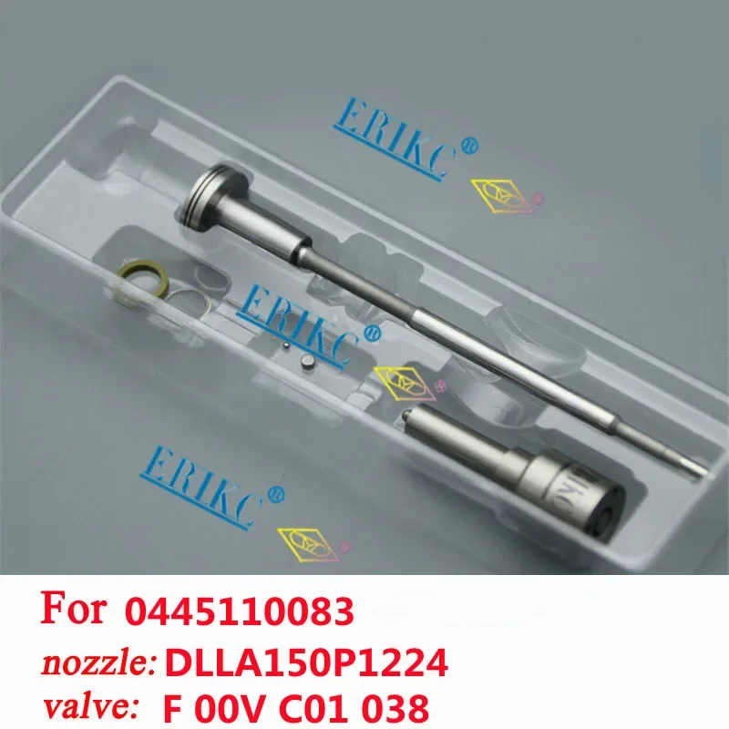 

ERIKC Fuel Injector Repair Kit 0445110083 Nozzle DLLA150P1224 0433171774 Valve F00VC01038 for FIAT Opel Suzuki