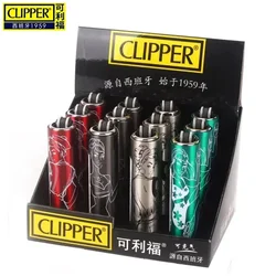 Clipper Lighter Metal Sand Wheel Igniter Butane Torch Lighter Smoking Accessories 12 Whole Gas Lighter Men'S Gadget Gift