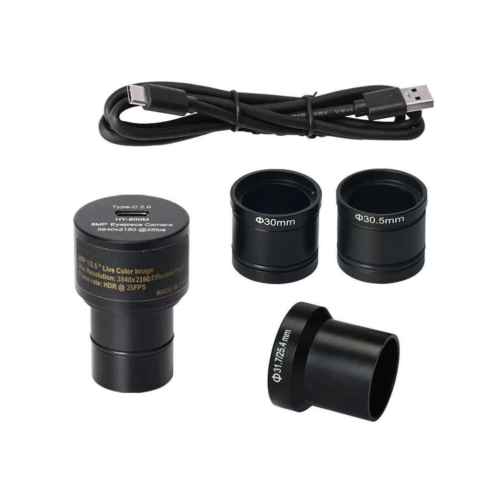 High definition 4K microscope camera electronic eyepiece metallographic biological free drive photography video measurement 800M