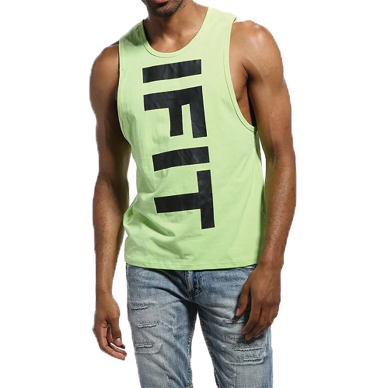 Men's Gyms Tank Top Fashion Fitness Sleeveless Vest Breathable Quick Dry Training Clothing Workout Running Sportswear Male