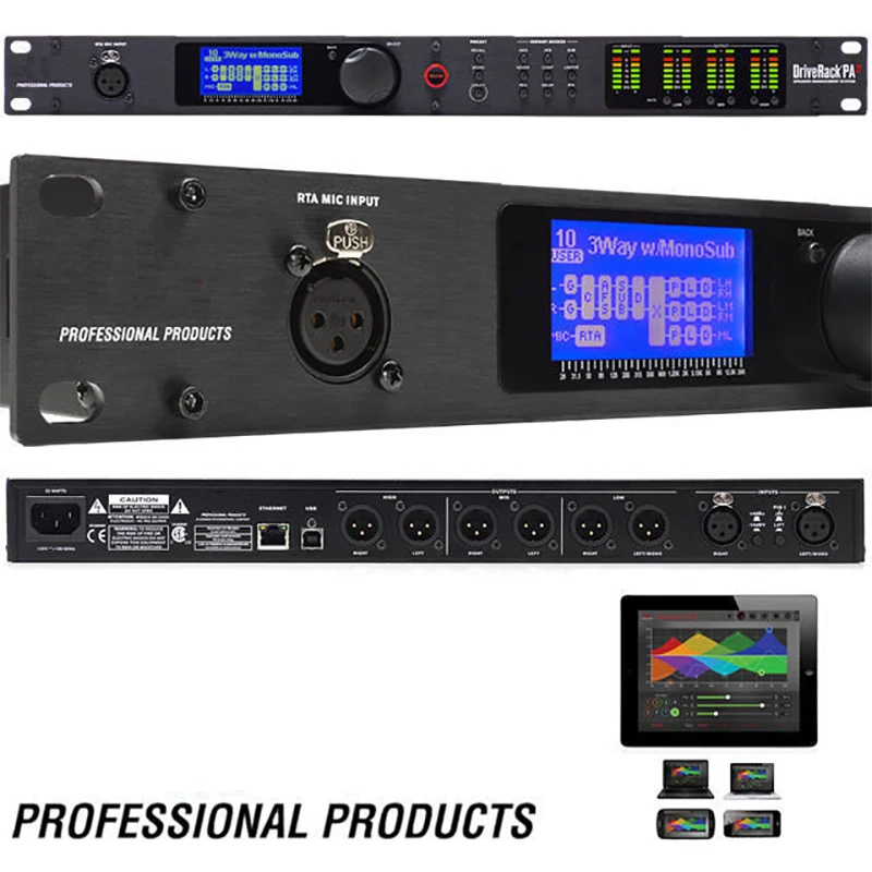 PA2 Driver Rack Speaker Processor 2 Input 6 Output Match Original Software Pro Top  Processador Studio Music Send Fast