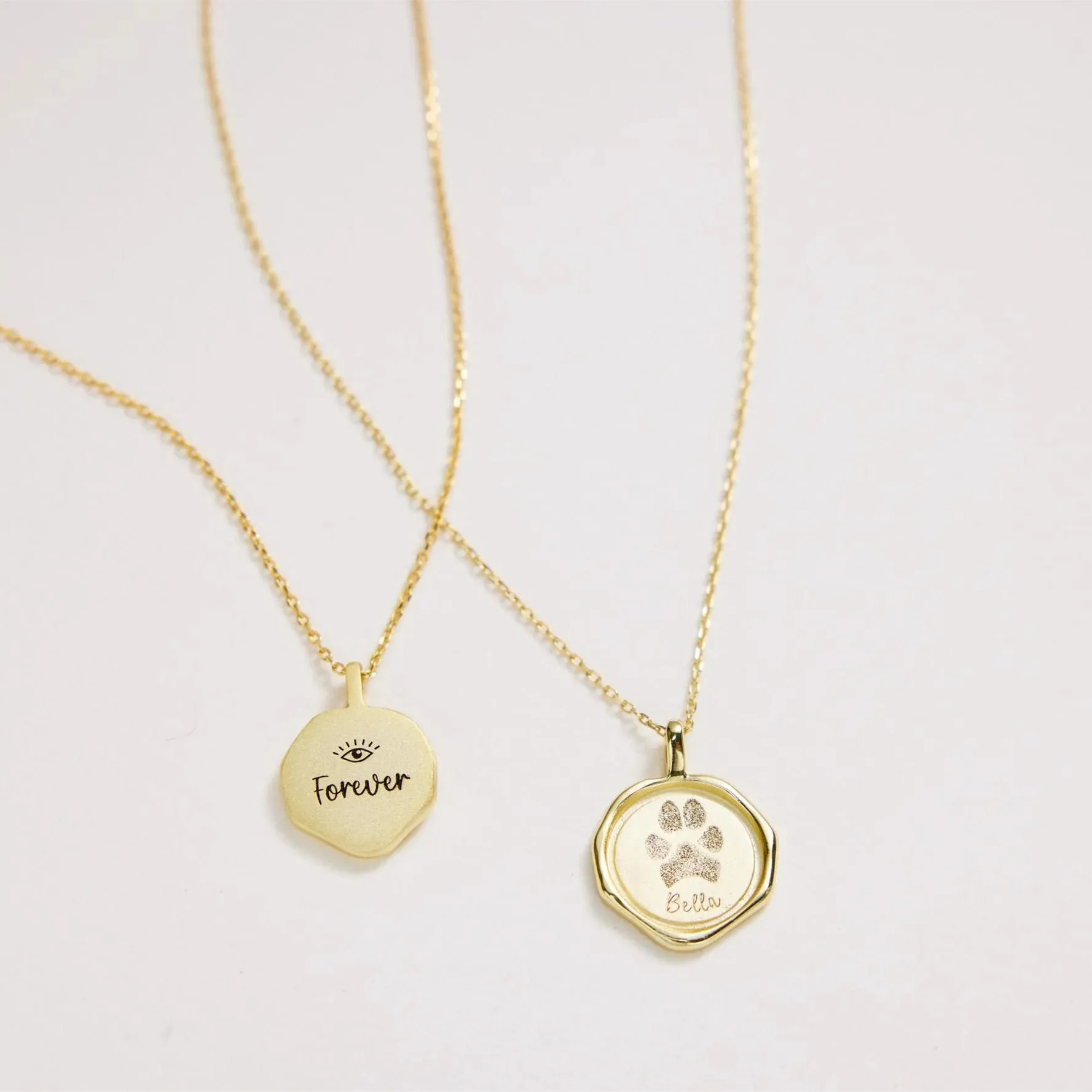 Custom Paw Print Necklace Birthstone Necklace Stainless steel 3D Pendant Pet Loss Jewelry Nose Print Pet Memorial Gift for Women