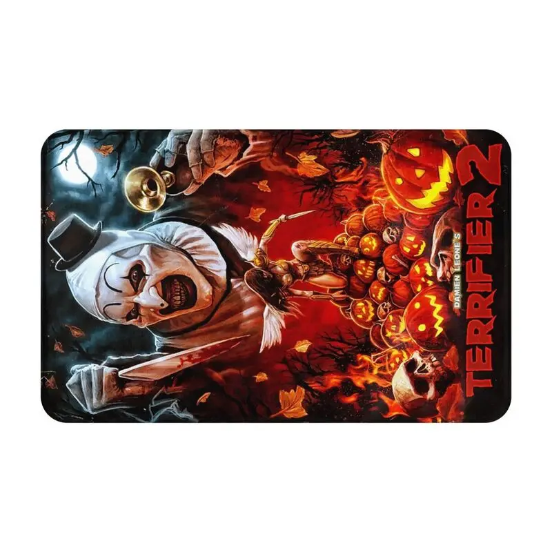 Custom Terrifiers Halloween Horror Movie Doormat Mat Anti-Slip Bathroom Kitchen Garden Rug Carpet 40*60cm