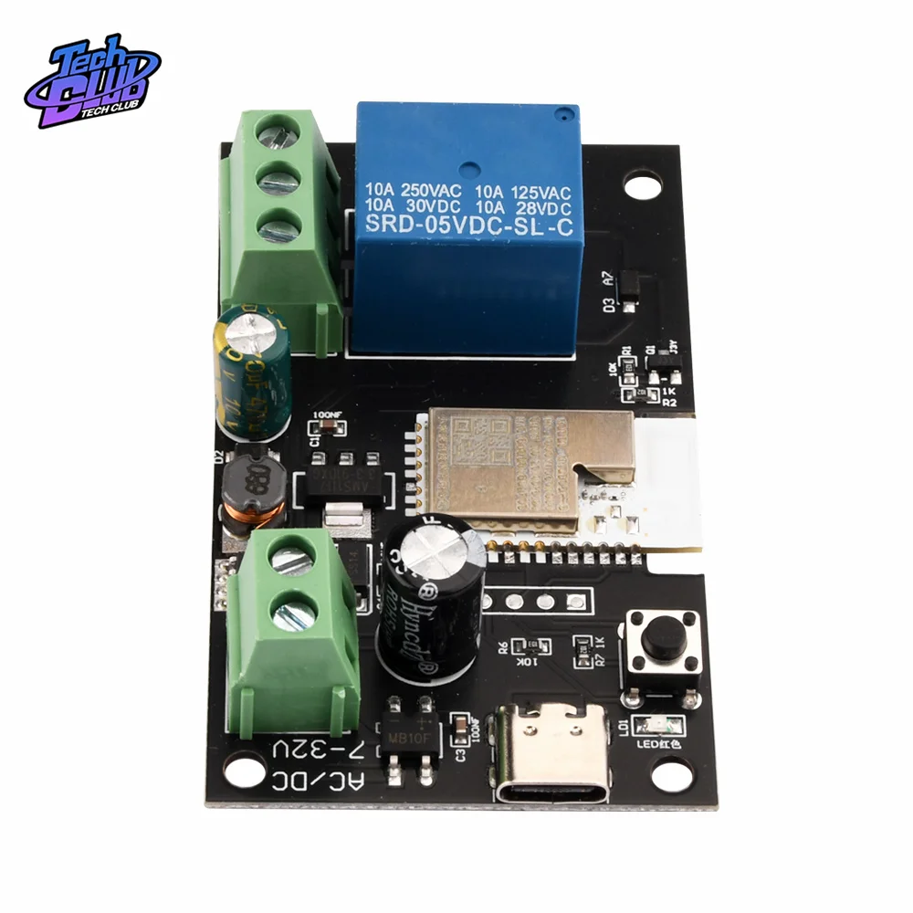 AC/DC 7V~32V/USB 5V Smart WiFi Switch Mesh Ethernet Relay Board RS485 Relay Module Power Supply