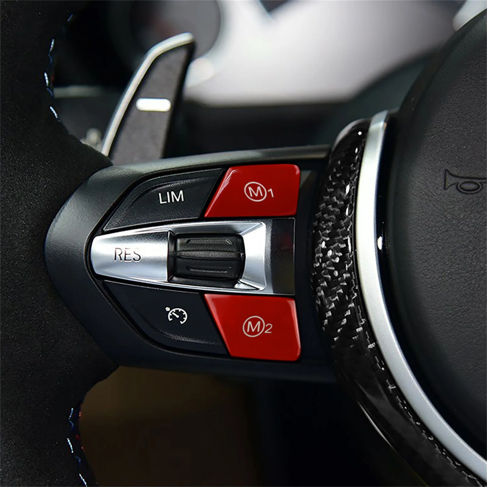 AIRSPEED For BMW M1 M2 M3 M4 F15 F16 F30 F34 Trim Interior Car Sport Steering Wheel M1 M2 Switch Replace Button Cover Sticker